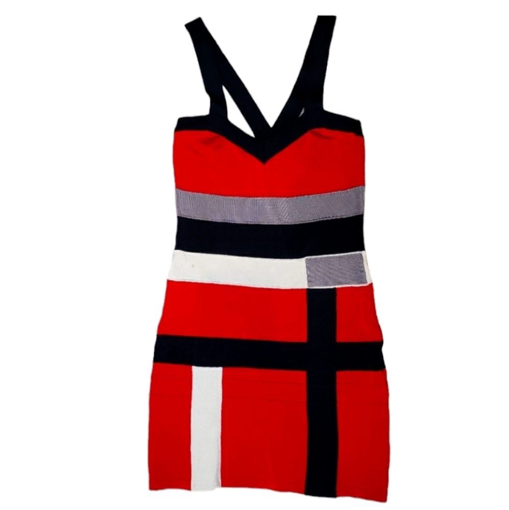 Bebe Colorblock Mini Dress